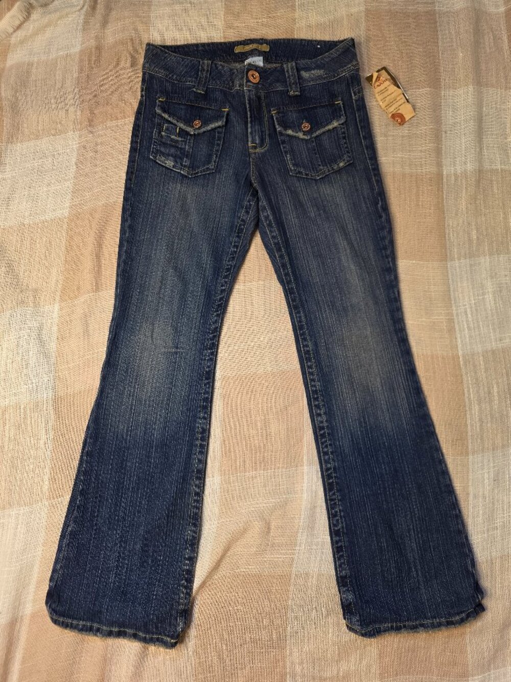 Deadstock y2k McBling Alt Western Grunge Indie Sleaze Low Rise Flare Jeans